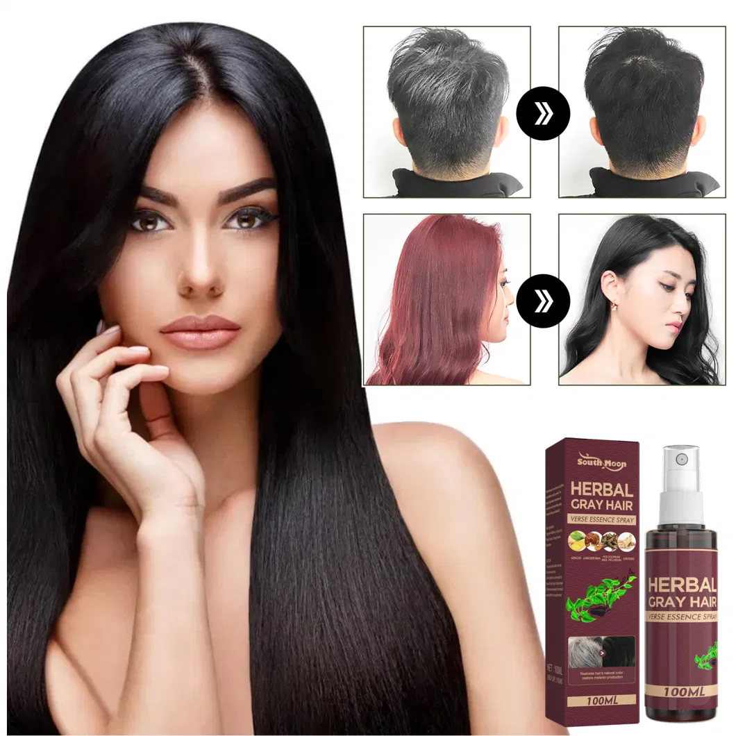 Ginger Ganoderma Hair Color Restoration Serum Anti Grey Hair Treatment Spray